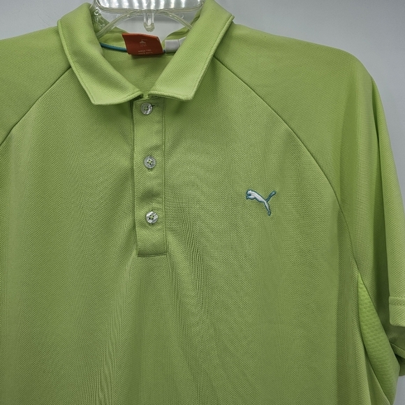 Puma Cool Cell Lime Golf Polo Men's Size Large - Picture 4 of 7